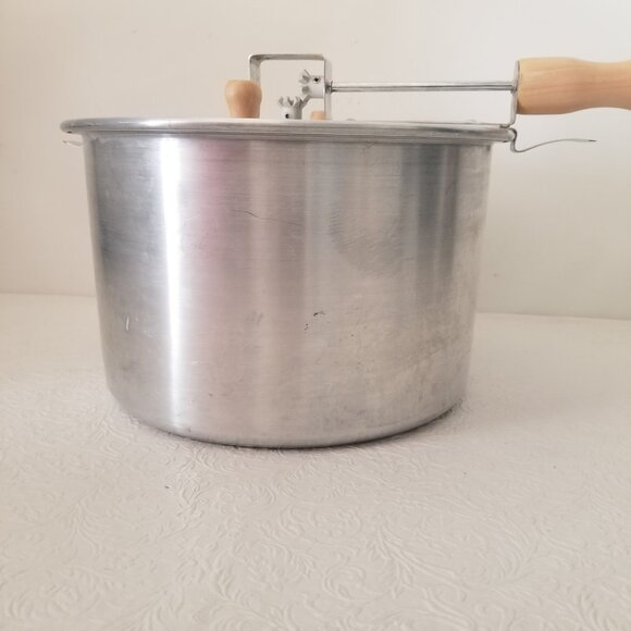 WHIRLEY POP Popcorn Popper Hand Crank Wabash Valley Farms Stovetop 6 Quart - Picture 8 of 14
